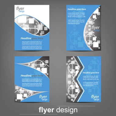 Dizi iş flyer şablonu, kurumsal afiş, kapak tasarımı