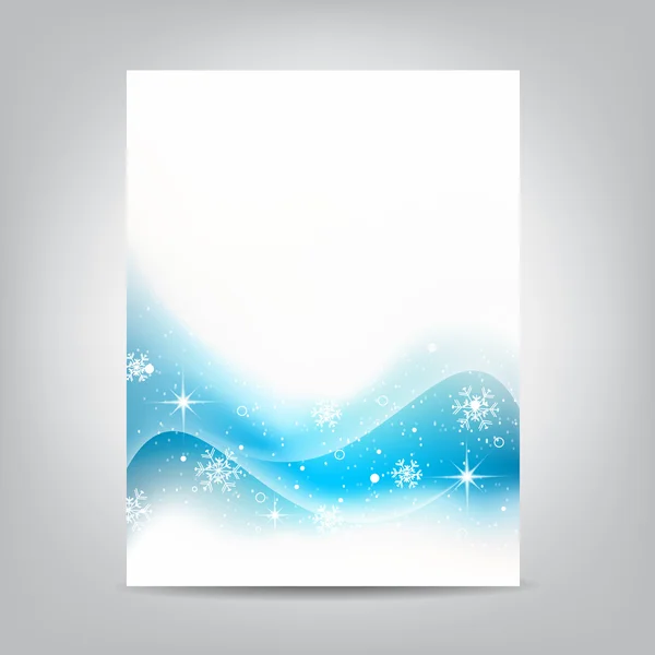 Flyer-Vorlage mit Weihnachtsmotiv und Dekoration, Cover-Design — Stockvektor