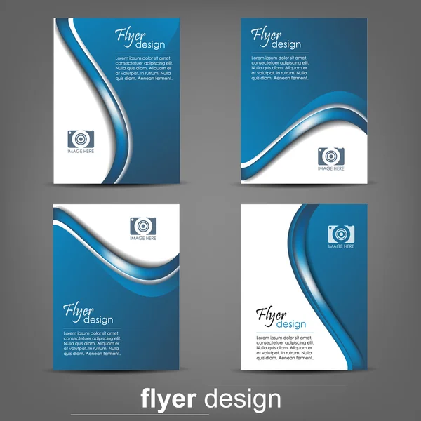 Set of business flyer template, corporate banner, cover design — Stock Vector