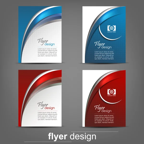 Set of business flyer template, corporate banner, cover design — Stock Vector