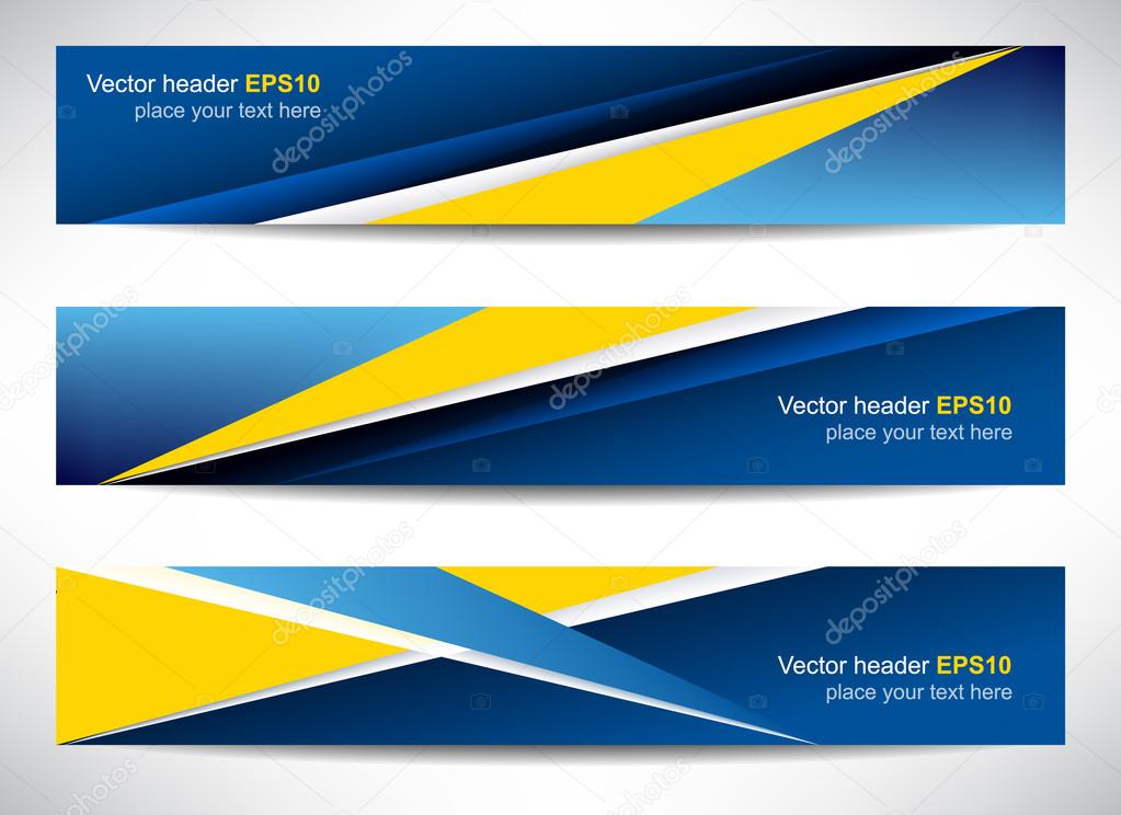 Web header or banner with precise dimension
