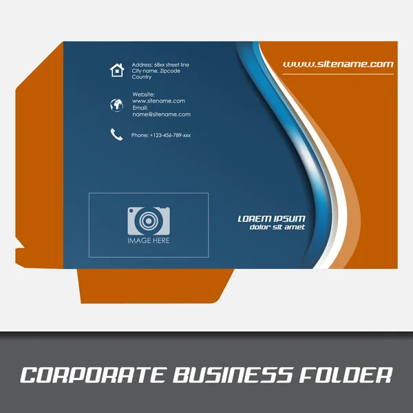 Biznes folderu szablonów, dokument folderu — Wektor stockowy