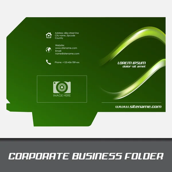 Corporate Business Folder oder Dokumentordner-Vorlage — Stockvektor