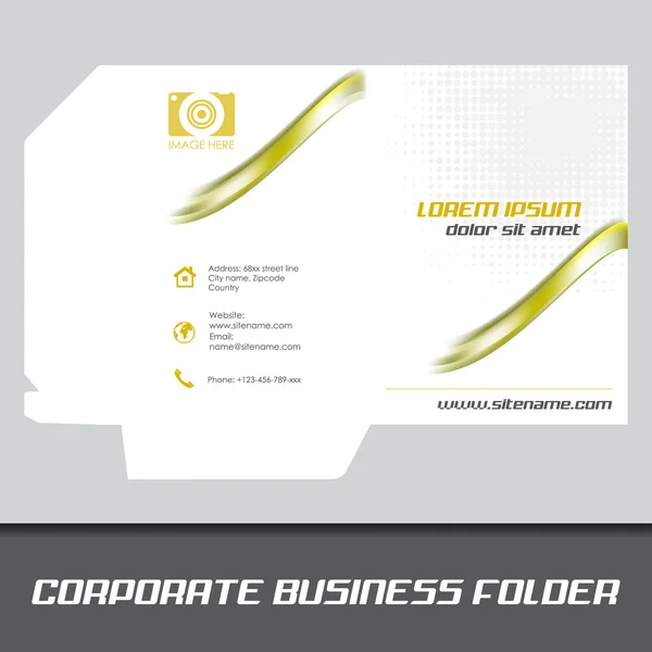 Corporate business folder or document folder template — Stock Vector