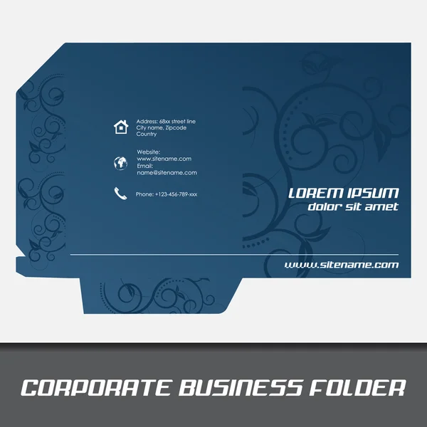 Corporate Business Folder oder Dokumentordner-Vorlage — Stockvektor