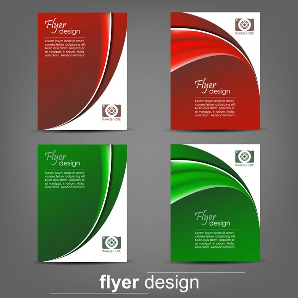 Set templat flyer bisnis untuk desain sampul, folder dokumen - Stok Vektor