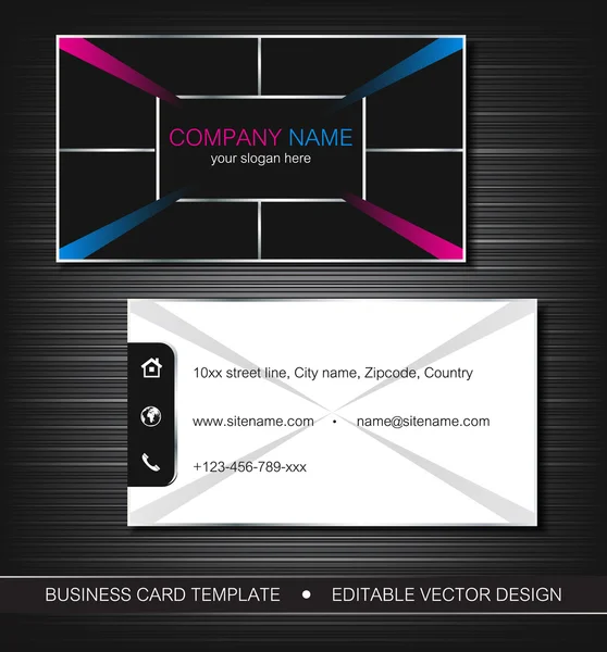 Business card template or visiting card set — Stock Vector