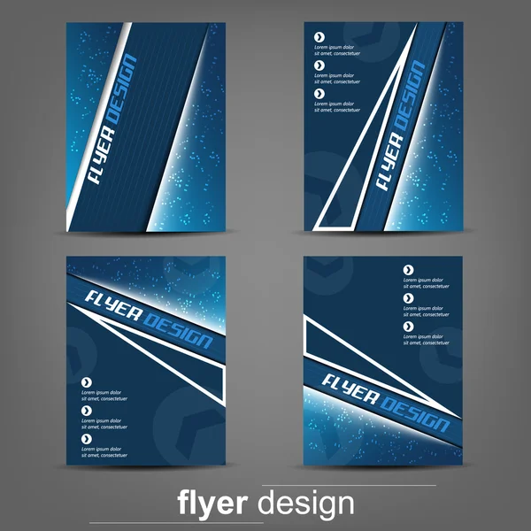 Set of business flyer template for cover design, document folder or brochure — Stock Vector