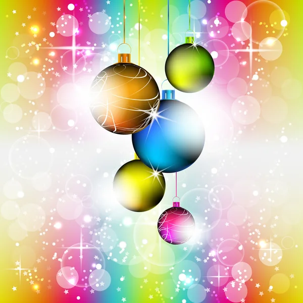 Christmas colorful vector background with christmas balls — Stock Vector