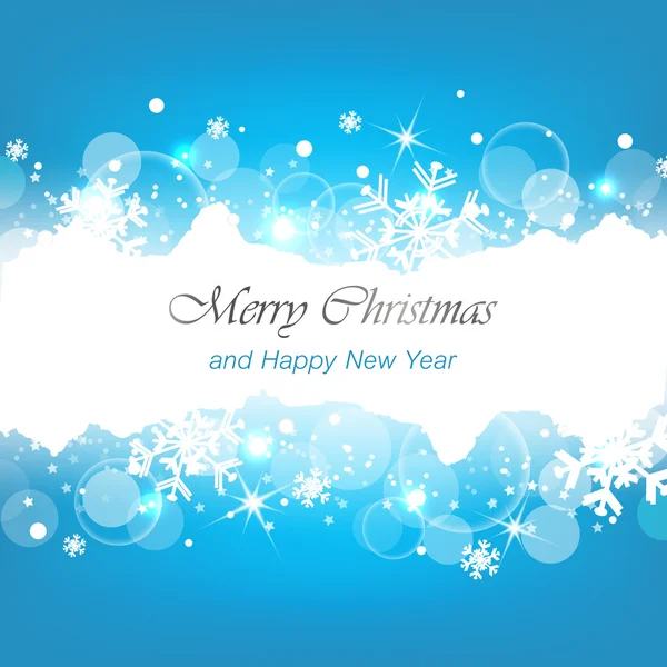 Merry christmas and happy new year blue vector background — Stock Vector