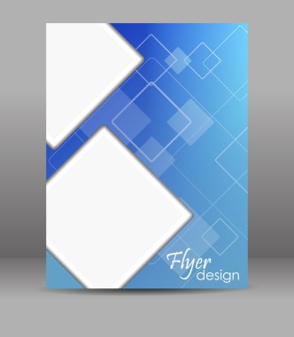 Soyut el ilanı ya da broşür şablonu, düzenlenebilir vektör tasarımı