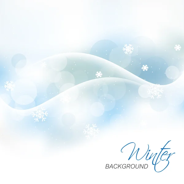 Winter vector background for christmas greeting card — Stock Vector