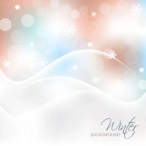 Winter vector background for christmas greeting card — Stock Vector