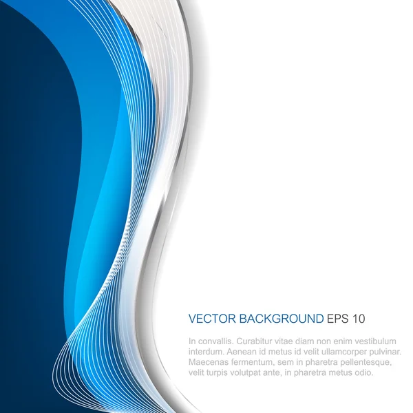 Fondo abstracto vector azul con onda — Vector de stock