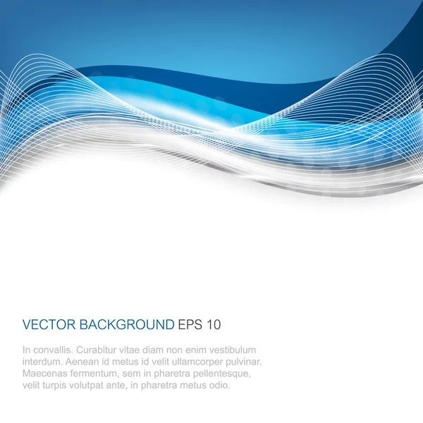 Ilustración vectorial abstracta con onda sobre fondo limpio — Vector de stock