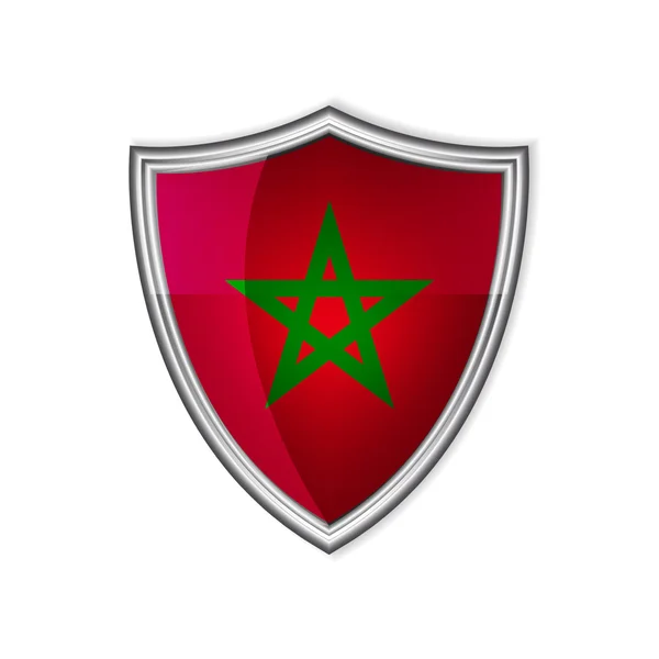 Étiquette ou badge marocain brillant sur fond blanc — Image vectorielle