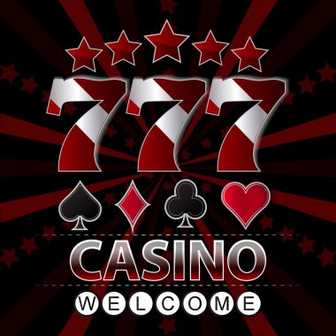 Şanslı-7 ile Casino arka plan sembolü ve oyun öğeleri