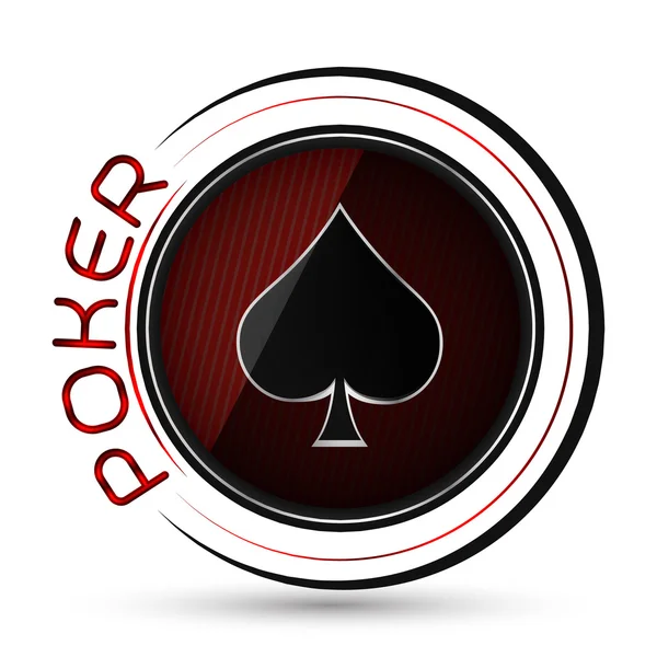 Значок покера с символом игры в карты на белом фоне — стоковый вектор
