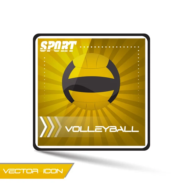Volleyball-Vektor-Symbol mit Ball — Stockvektor