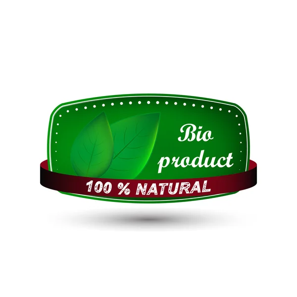 Icono de vector de producto natural, etiqueta o insignia — Vector de stock