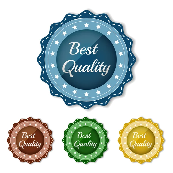 Best quality icon in different colors — Stock Vector
