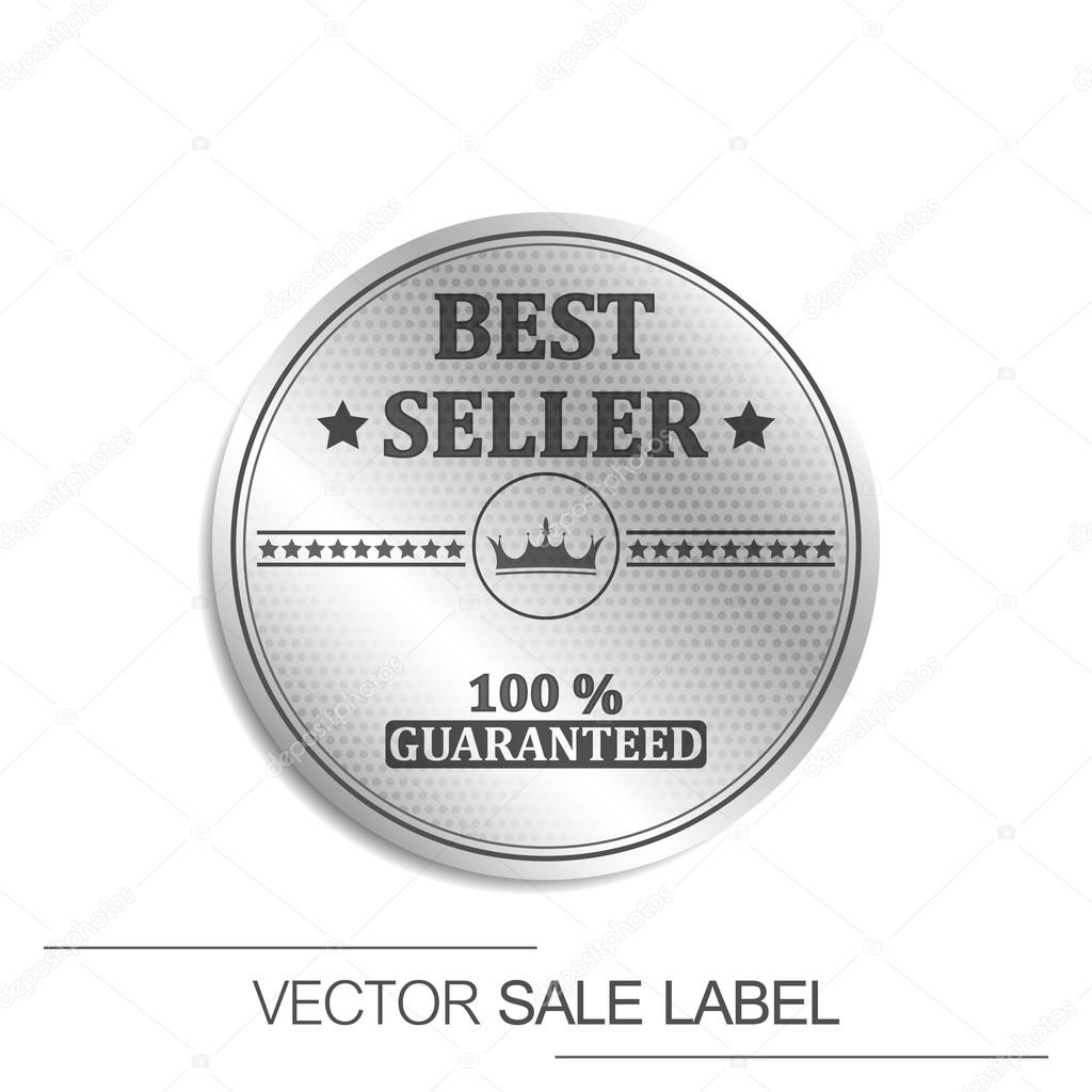 Best seller guaranteed vector label with royal crown