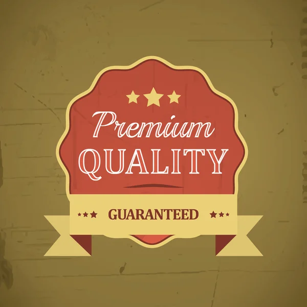 Emblema retrô ou rótulo de qualidade premium para design vintage — Vetor de Stock