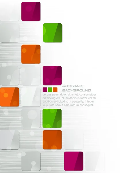 Fond d'entreprise abstrait avec des carrés colorés — Image vectorielle