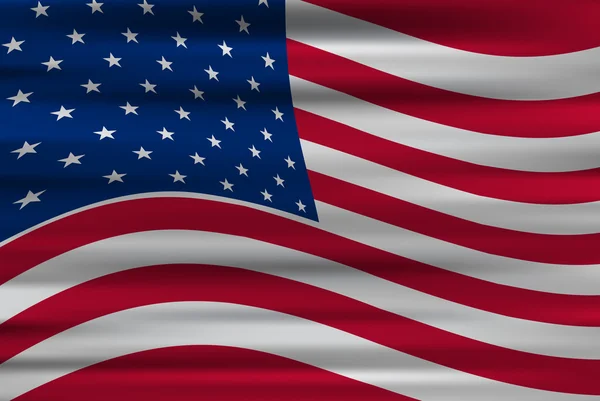 Golvende vlag van Verenigde Staten van Amerika — Stockvector