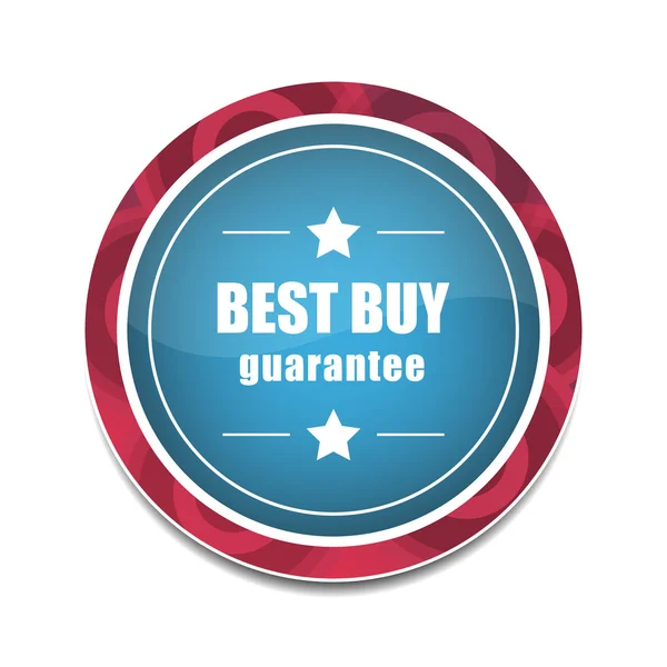 Best buy round vector icon in blue and red color — Stock Vector