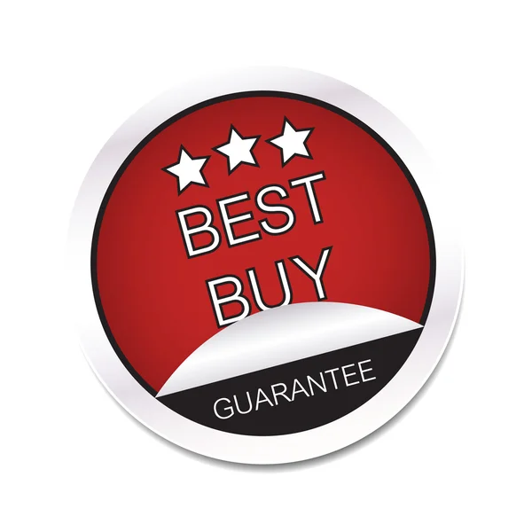 Melhor ícone vetor de garantia de compra em um fundo branco — Vetor de Stock
