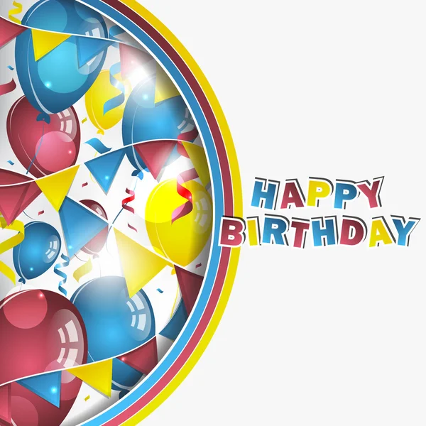 Happy birthday greeting card — Stock Vector