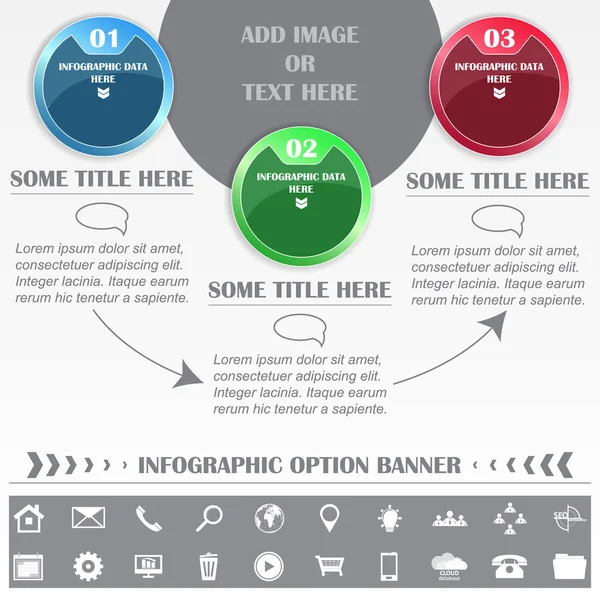 Infographic vector option banner — Stock Vector