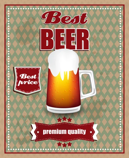 Плакат пива в стиле ретро — стоковый вектор
