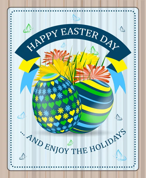 Happy easter greeting card — Stock Vector