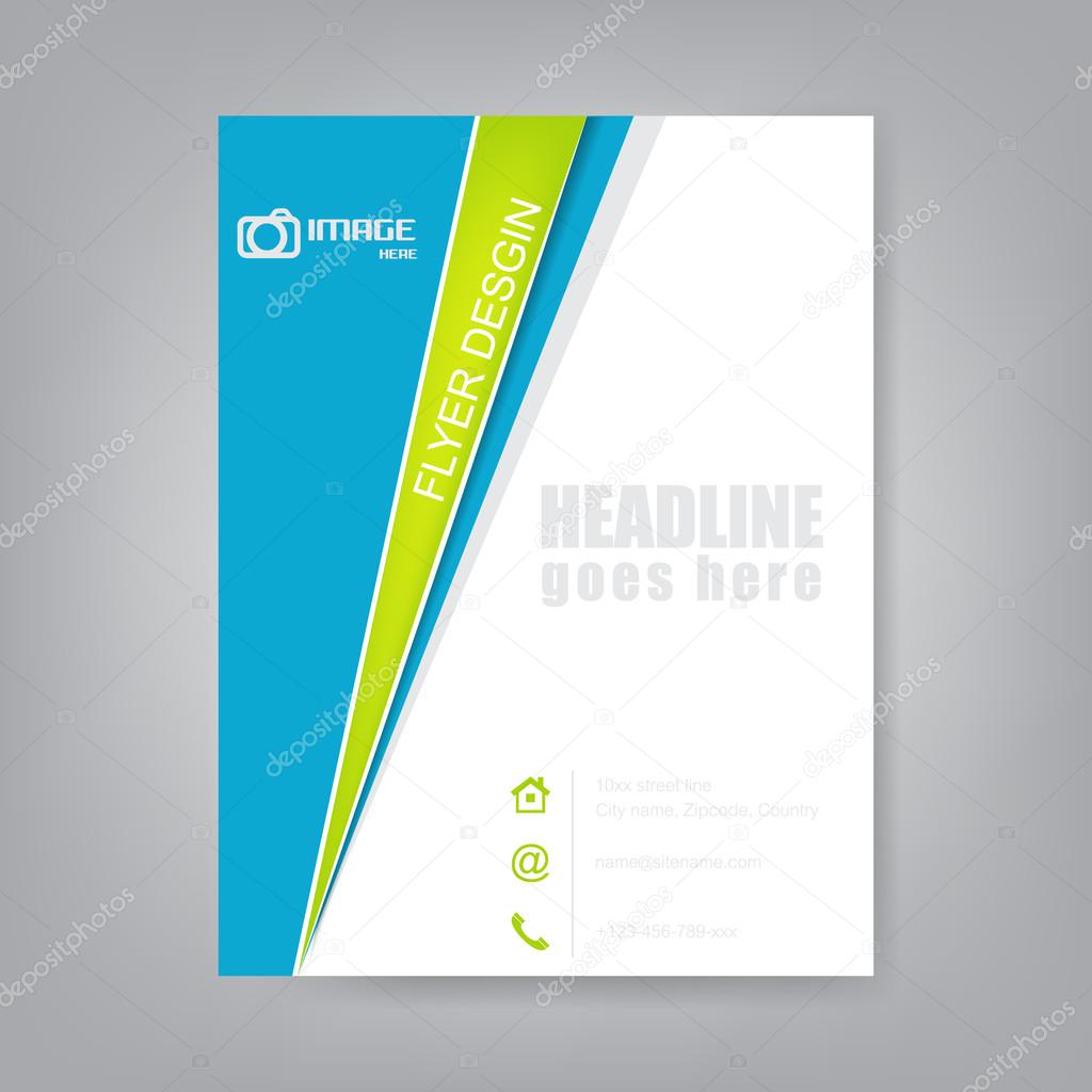 Abstract flyer or brochure template, editable vector design