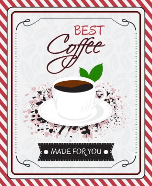 Kahve menü vektör poster