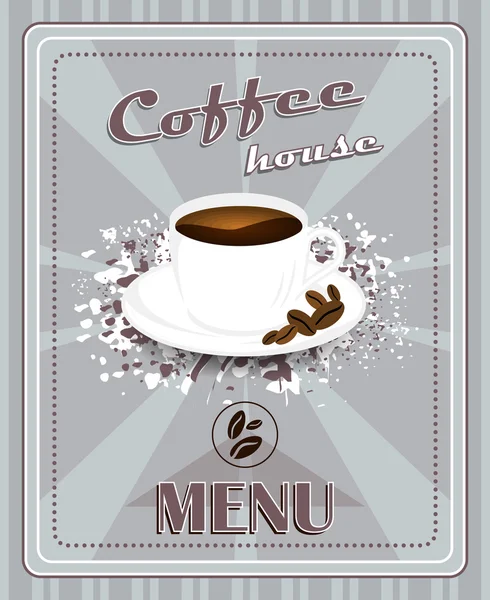 Koffie menu vector poster — Stockvector