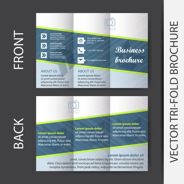 Business Trifold Broschüre Vektor-Design — Stockvektor