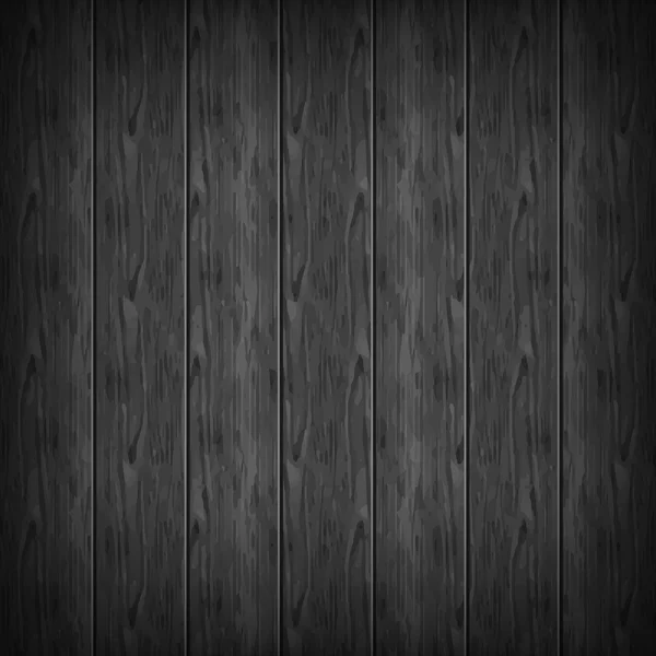 Wooden texture in black, vector background — Stock Vector