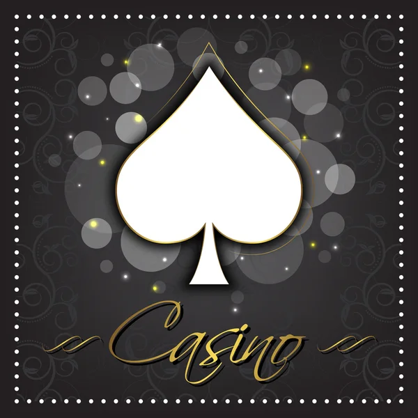 Casino dark vector background with card symbol — Stock Vector