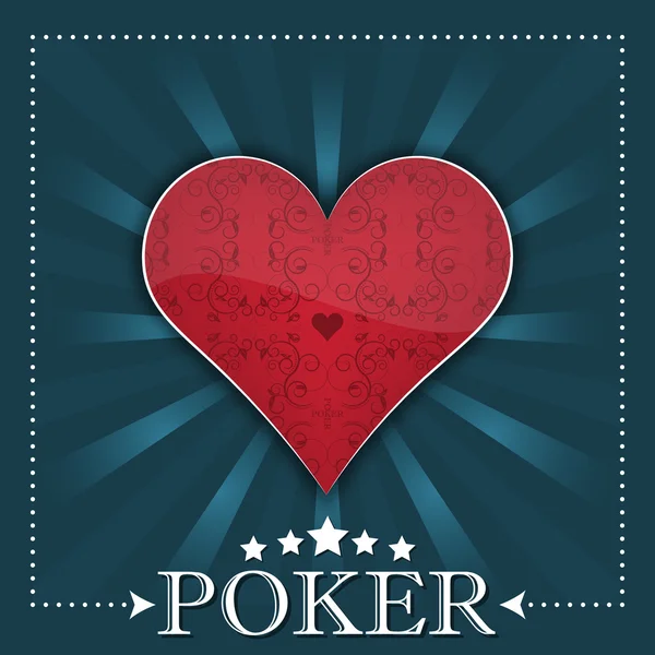 Poker sfondo con simbolo della carta da gioco — Vettoriale Stock