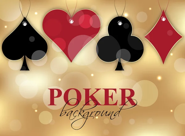 Kart sembolleri ile poker duvar kağıdı — Stok Vektör