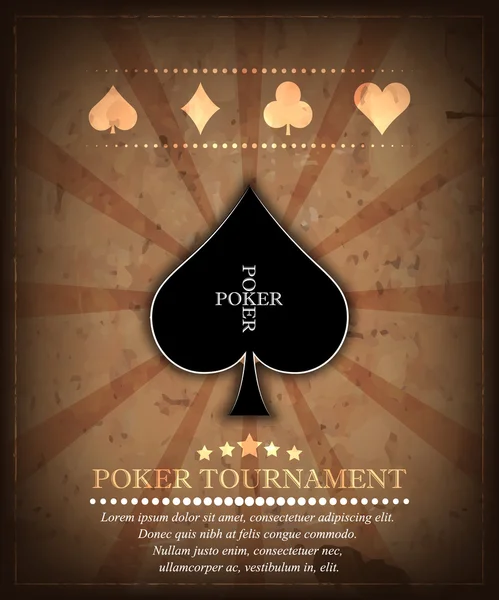 Poker tournament vector background. Design 5. — Stock Vector