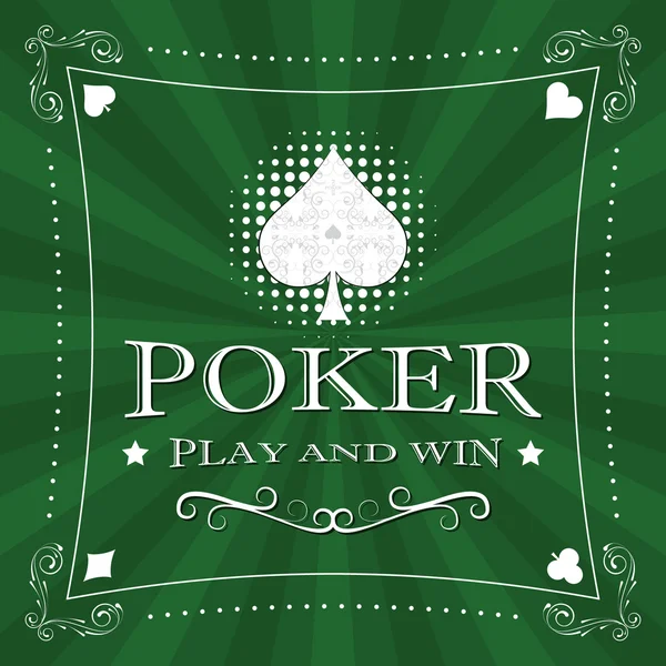 Retro poker vector illustration — Stock Vector