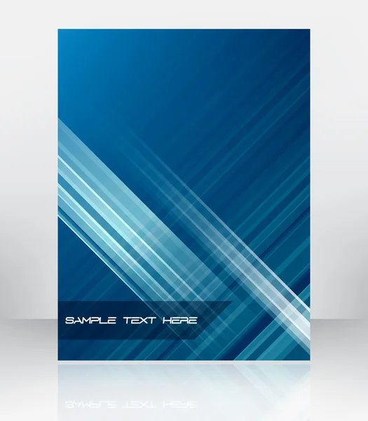 Astratto vettore sfondo blu per volantino o brochure — Vettoriale Stock