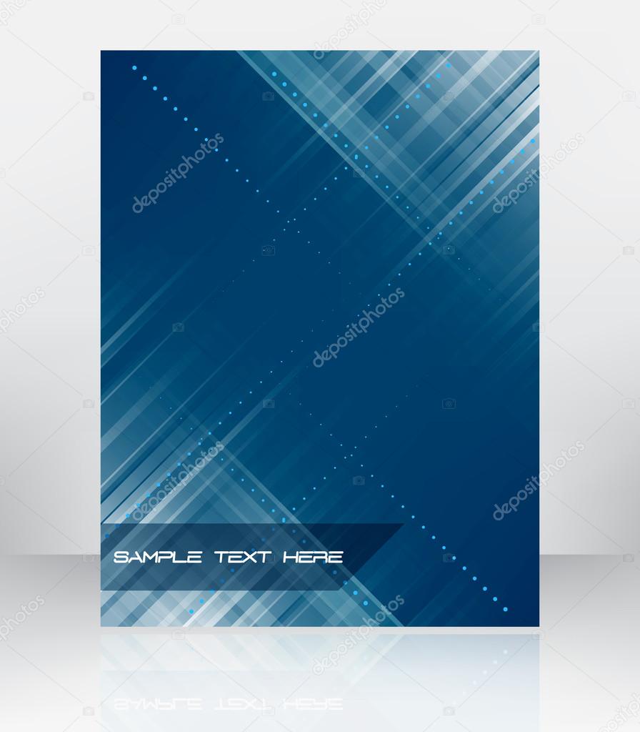 Abstract vector blue background for flyer or brochure