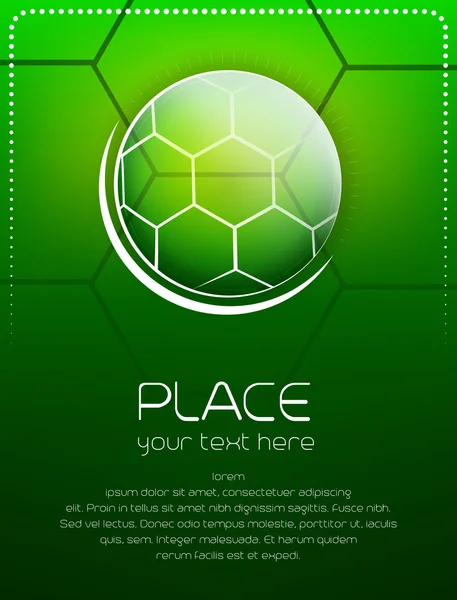 Soccer background with ball and place for text ベクターグラフィックス