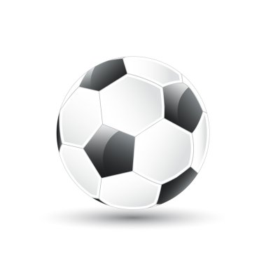 Futbol topu beyaz bir arka planda vektör çizim