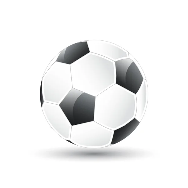 Soccer ball on a white background, vector illustration — Stock Vector